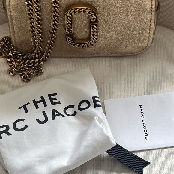 Marc Jacob’s Glam shot Metallic Crossbody soft gold leather bag - Picture 8 of 14